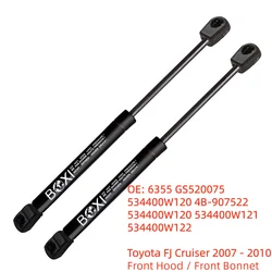 2PCS Front Hood Supports Struts Shocks Charged Dampers 6355 GS520075 Lift For Toyota FJ Cruiser 2007 - 2010 Lift Gas Springs