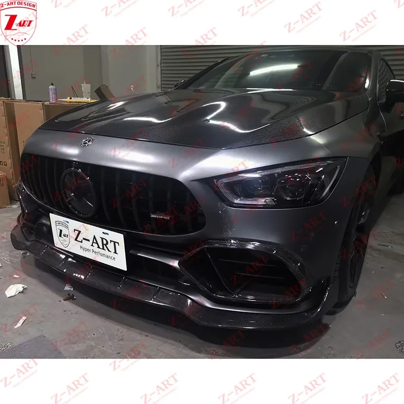 Z-ART AMG GT50 Carbon Fiber Engine Bonnet for Mercedes Benz AMG GT53 Engine Cover for AMG GT 4 Door Carbon Fiber Engine Cap