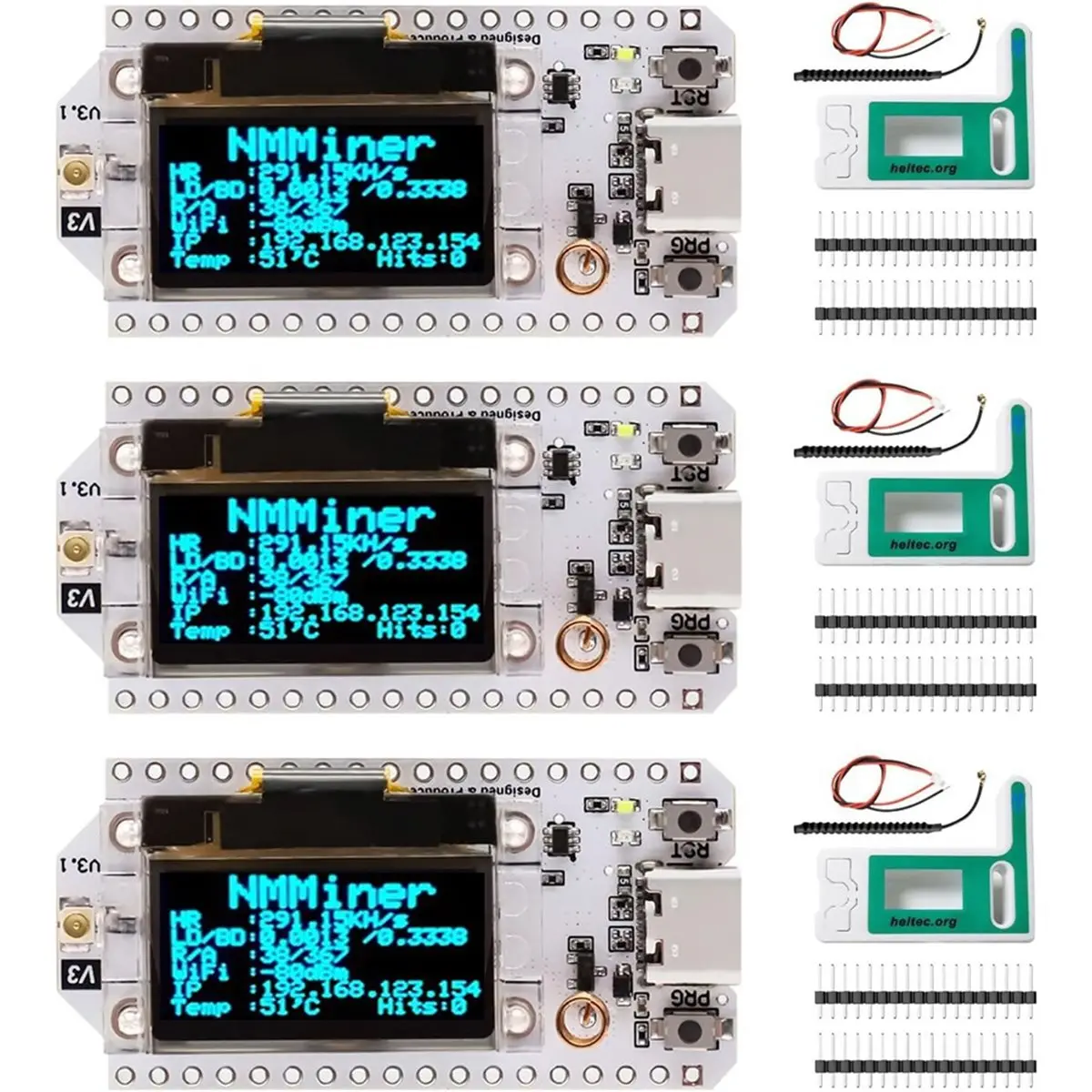 Y2409A~!#3 Set LoRa V3 Development Board with Case Meshtastic WiFi Dual Core 240MHz with 0.96
