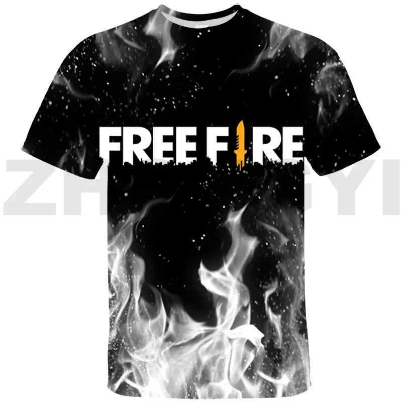 2024 New Fashion 3D T Shirt Women T-shirt Fashion Hip Hop Boys Summer Tops Kids Free Fire Print Cool Streetwear Trendy Men Tees