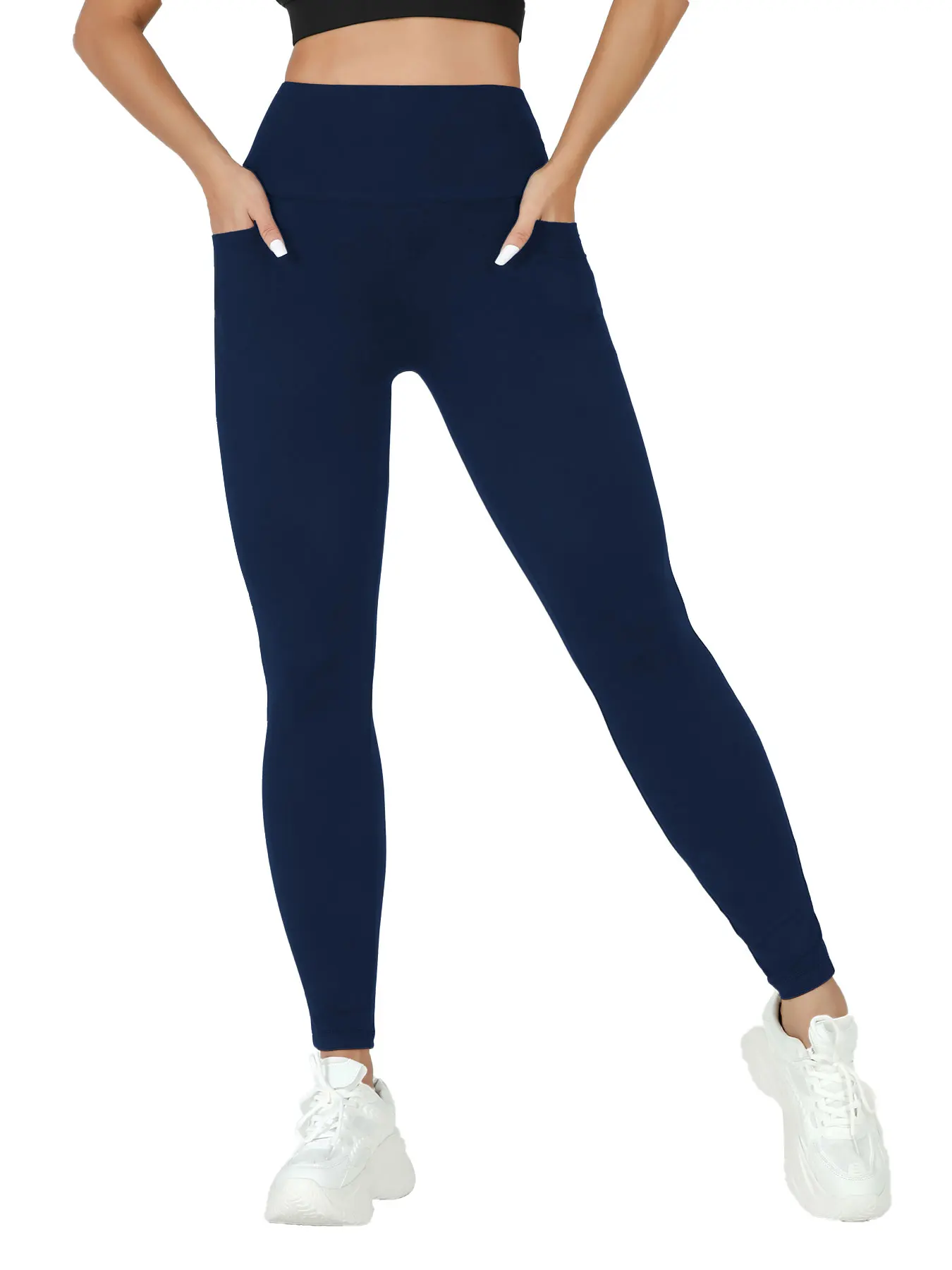 

Super Soft Sports Leggings With Pockets For Women High Waisted Workout Yoga Running Push Up Gym Fitness Tight Pants Women's