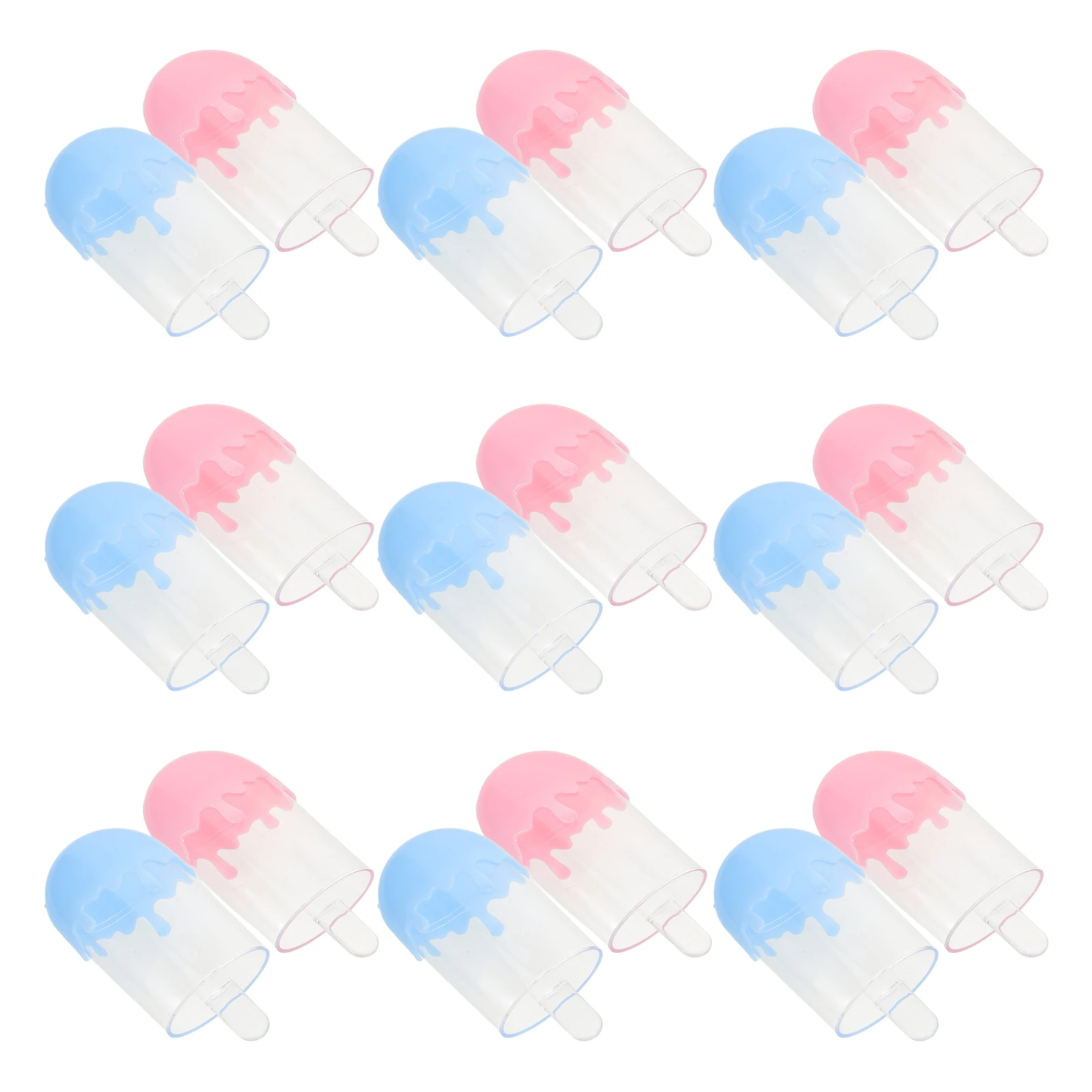 

24Pcs Multifunctional Clear Plastic Popsicle Storage Boxes Refillable Candy Chocolate Treat Containers Wedding Baby Shower Party