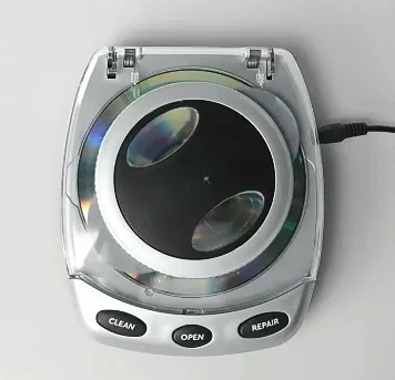 Automatic CD/DVD Cleaner – Electric Disc Restoration System with Scratch Repair