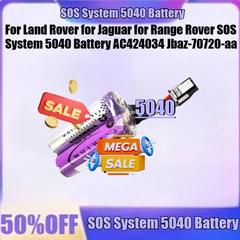 

New 5040 for Land Rover for Jaguar for Range Rover SOS System 5040 Battery AC424034 Jbaz-70720-aa