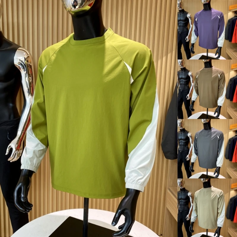 

Outdoor Men's T-irt Elastic Waterproof Sport Function 499 New Spring Summer High End Patchwork Mountain Series