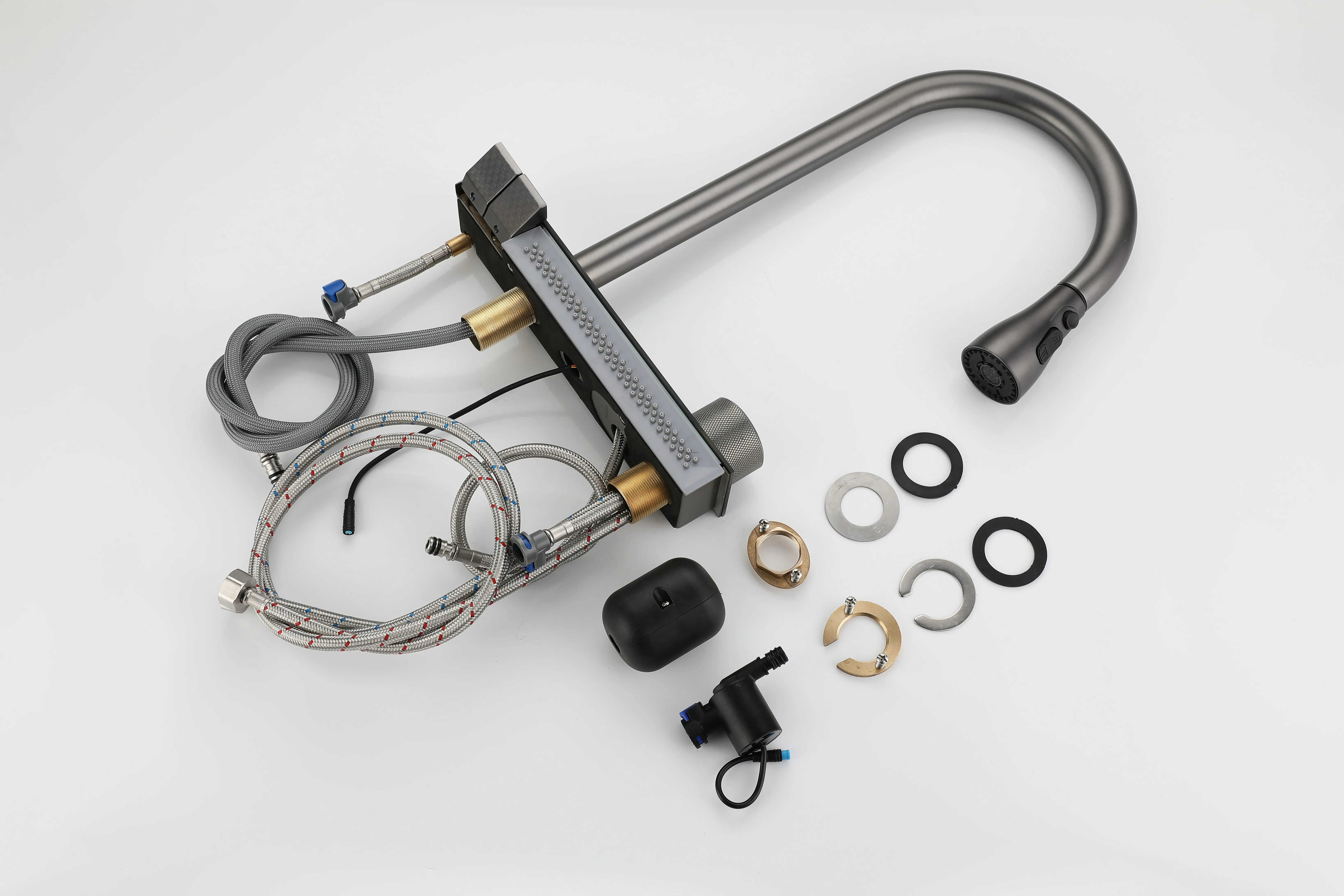 ZC1-Hot Selling 304 Stainless Steel Single Bowl Kitchen Sink Faucet Pull Out Waterfall Kitchen Sink Faucet