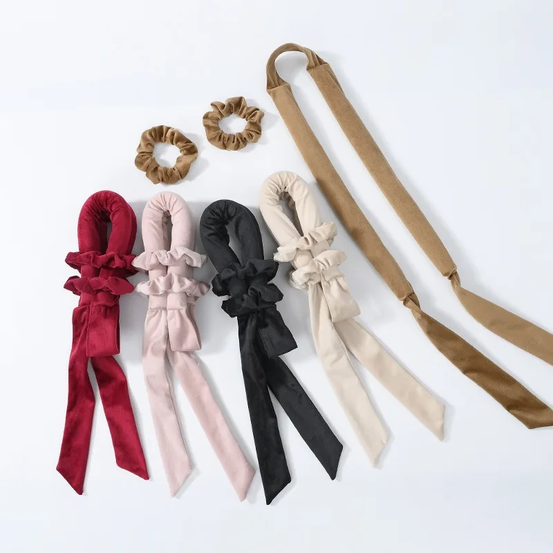 

No Heat Hair Rollers Heatless Curling Rod Headband Soft Hair Curler Satin Curlers Curls 3/4 Piece Set