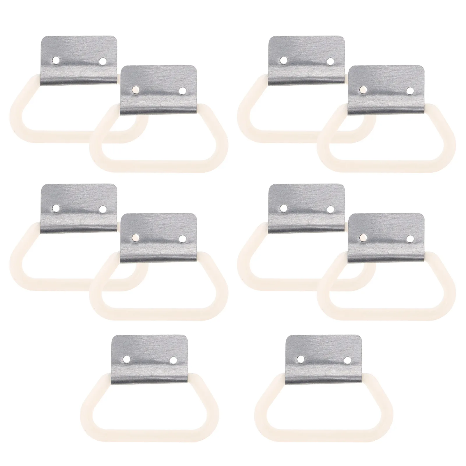 Heavy-Duty Weatherproof Outdoor Trash Can Handles, 10pcs Non-Slip Metal Pull Handles for Garbage Bins