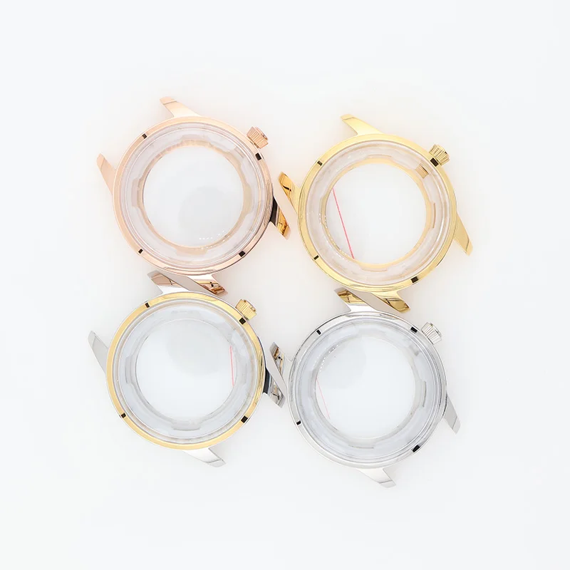 40MM Silver Gold Gmt Watch Cases Seiko Presage for Seiko NH34 NH35 NH36 NH34 Luxury Watch Man Movement Automatic