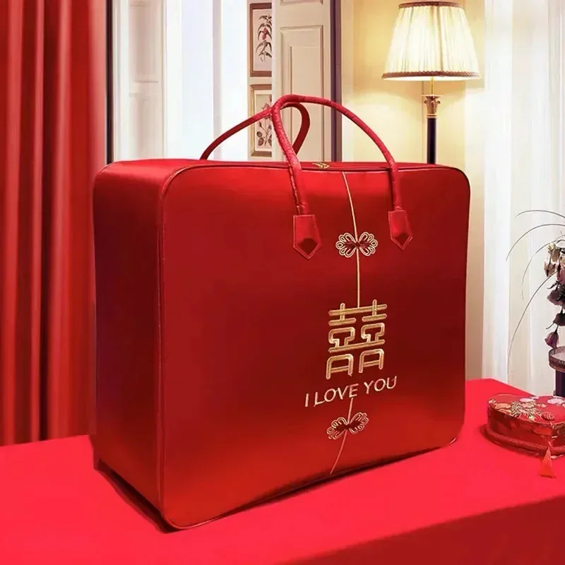 Opbergtas Kleding Deken Quilt Kast Trui Opvouwbare Organizer Box Chinese bruiloft dubbel geluk