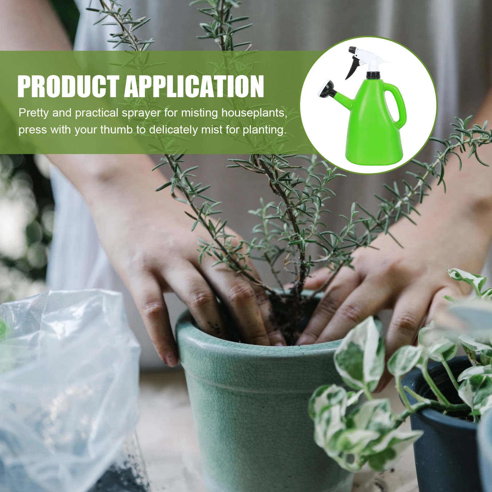 

Gardening Tool Sprayer Houseplants Thumb Press Mist Planting Durable Bottle Outdoor Indoor Storage Liquids Cleaning Large Volume