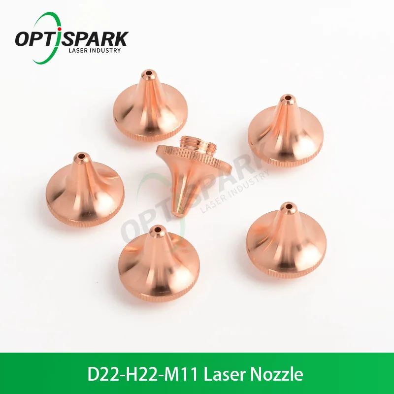 Huagong Falilai Beveling Laser Nozzle D22-H22-M11 Single Layer Copper Nozzle Caliber 1.0-5.0 For Fiber Laser Cutting Head