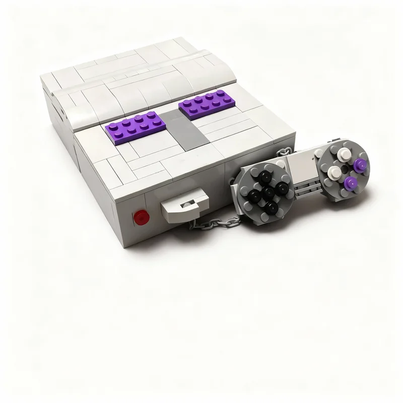 219PCS MOC Game Series Super Nintendo Model DIY Creative Assembly Building Blocks Display Birthday Gift Collectible Building Set