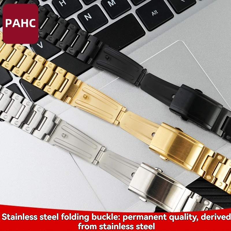 حافظة وحزام من الفولاذ المقاوم للصدأ لـ Casio G-Shock DW5600/DW5610/GW-5600 | استبدال حزام معدني مقاوم للصدمات | ترقية سوار