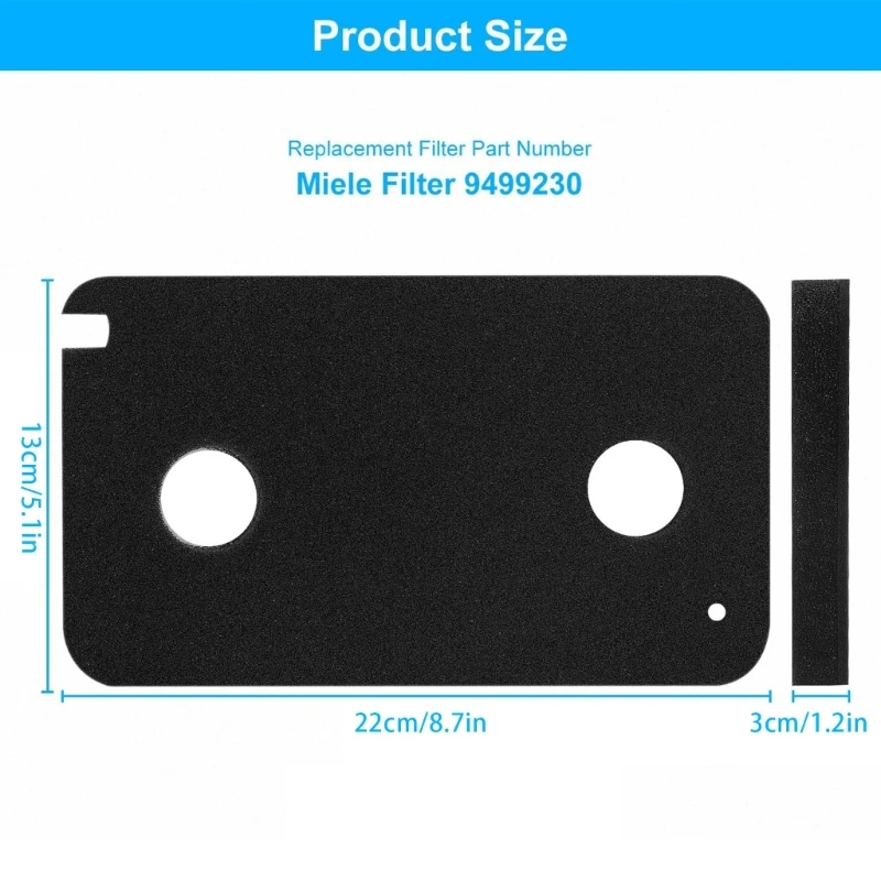 Thích hợp cho Miele9499230 PT5140WP T7850WP T7900WP T8007WP T8883S T9749WP Máy sấy bơm nhiệt Máy sấy bay hơi Bộ lọc bọt biển