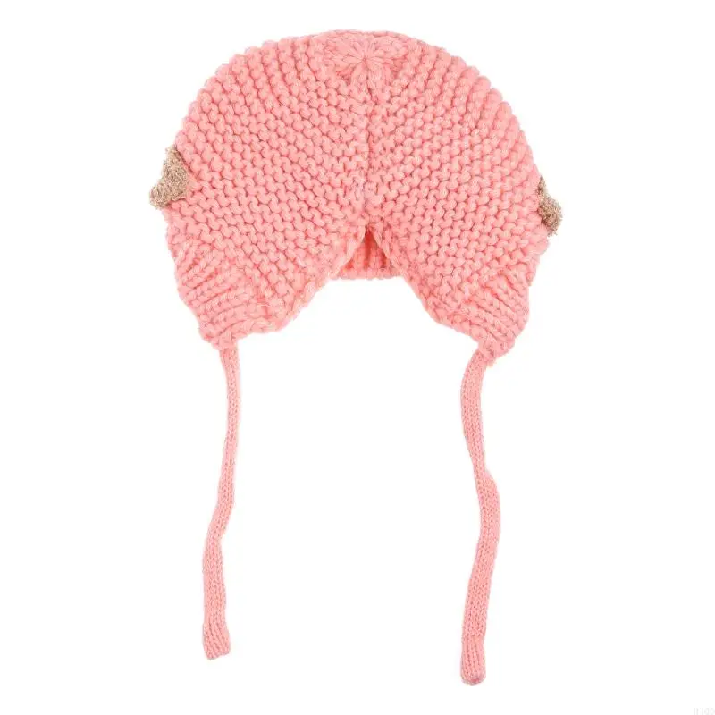 340D رضيع طفل شتاء قبعة قبعة قبعة قبعة لطيفة عيد الميلاد قرون قرون طفل صغار مقاوم للرياح.