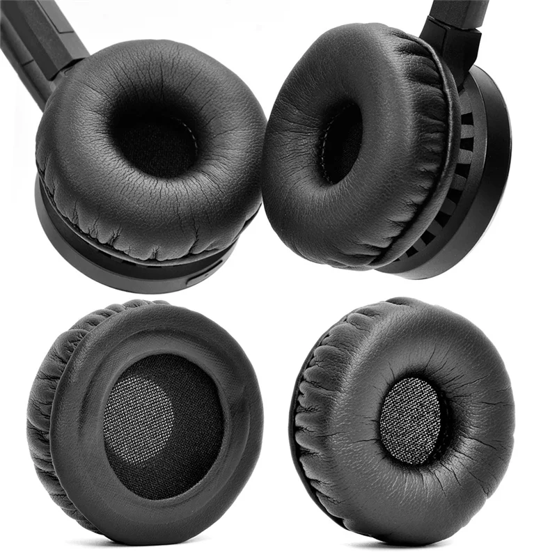 N35R-4 Cztery Sztuki Czarnych Poduszek na Uszy Zamiennych do Słuchawek Jabra 50mm Kompatybilnych z Jabra PRO 920 930 935 9450 9460 9465 9470 Hea