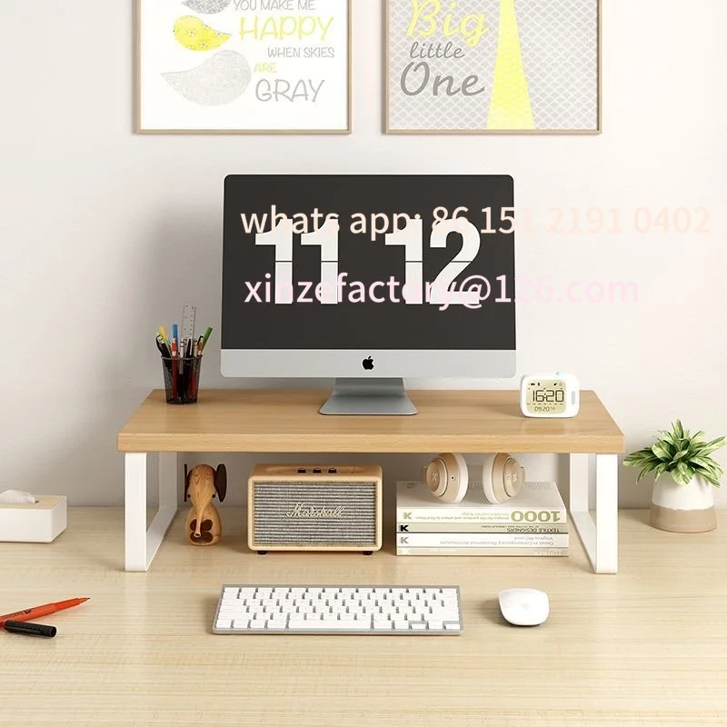 Customizable Hot 30/40cm Desktop Computer Heightening Shelf Home Office Storage Holders Rack Base Bracket Monitor Raising Stand