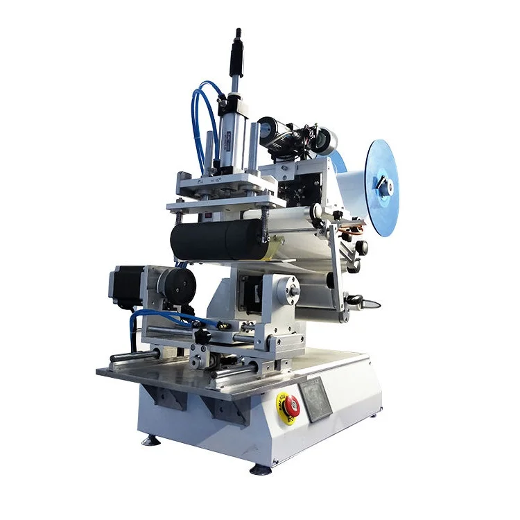 Date Code Printing Semi Automatic Sticker Multi-function Flat Square Round Bottle Can Jar Double Sided Rotary Labeling Machine