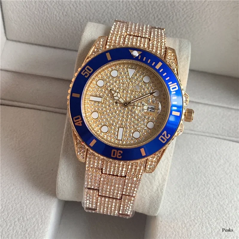 Relógio 40mm céu estrelado masculino relógio de mergulho mecânico automático 316l aço inoxidável cristal safira à prova dwaterproof água 10 atm