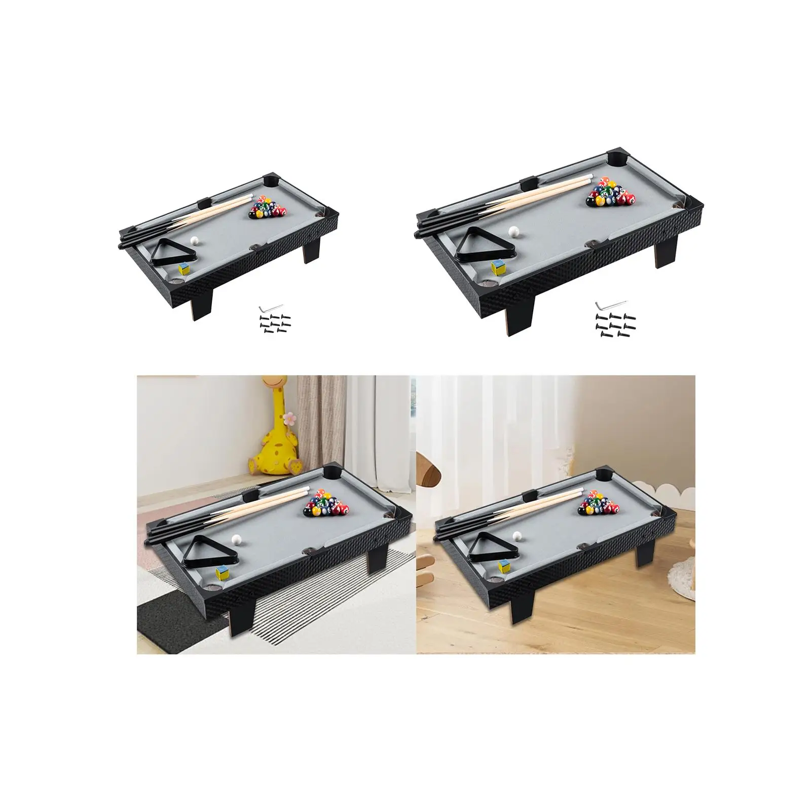 Mini Tafelblad Zwembad Set Kinderkamer Reizen Driehoek Rack Huishoudelijk Biljart Spel