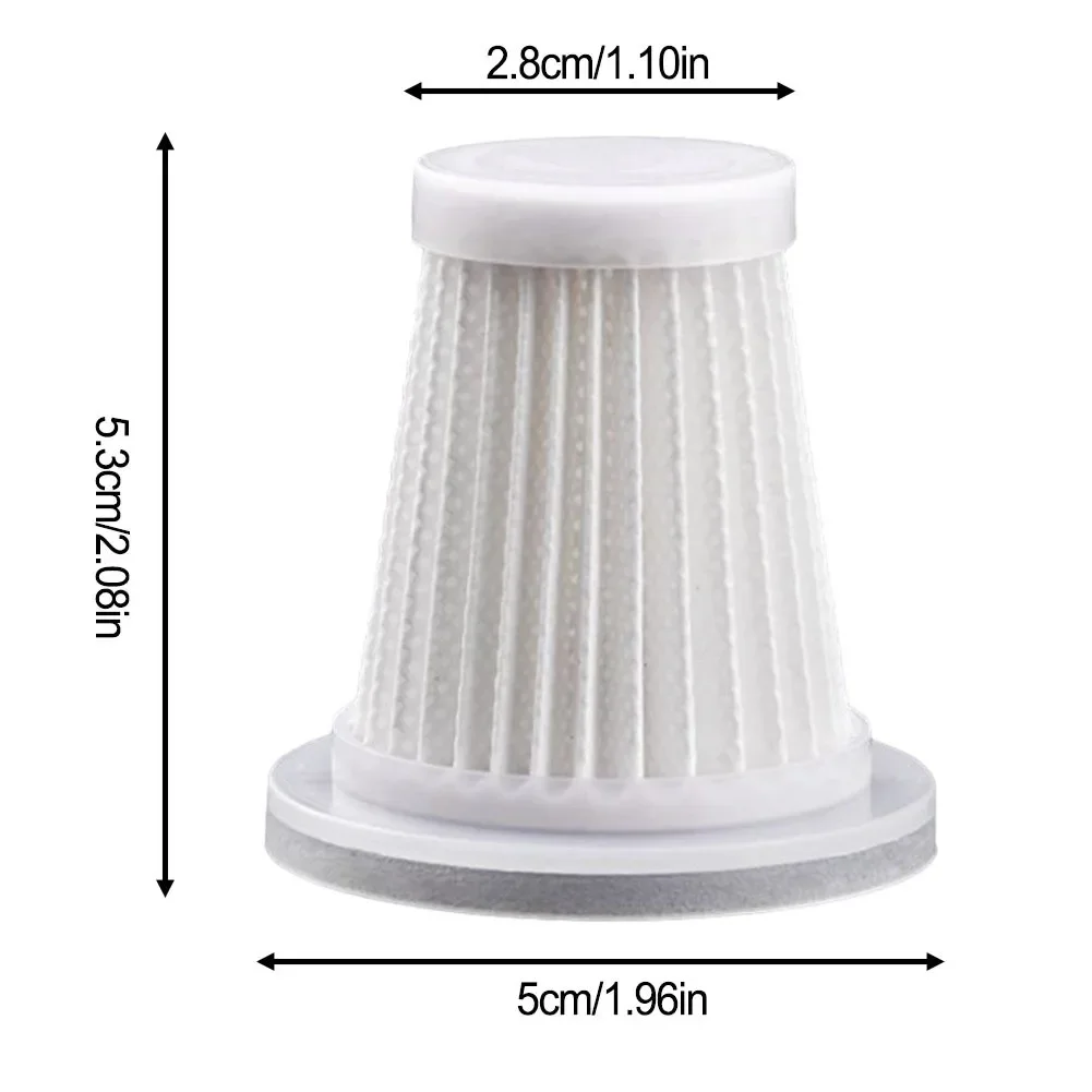 5pcs Car Vacuum Cleaner Filter Washable Filter Replacement Parts Removable Recycling Vacuum Cleaner Replacement Filter Cartridge