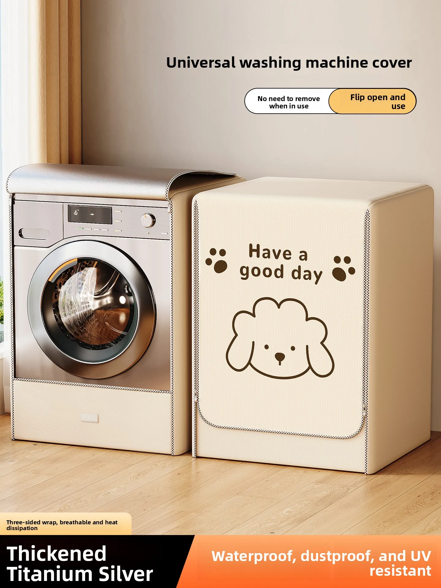 

Waterproof Sun-Protective Dust-Proof Cover Cloth for 0kg Fully-Auatic Heat Insulation Drum Waing hine Cover