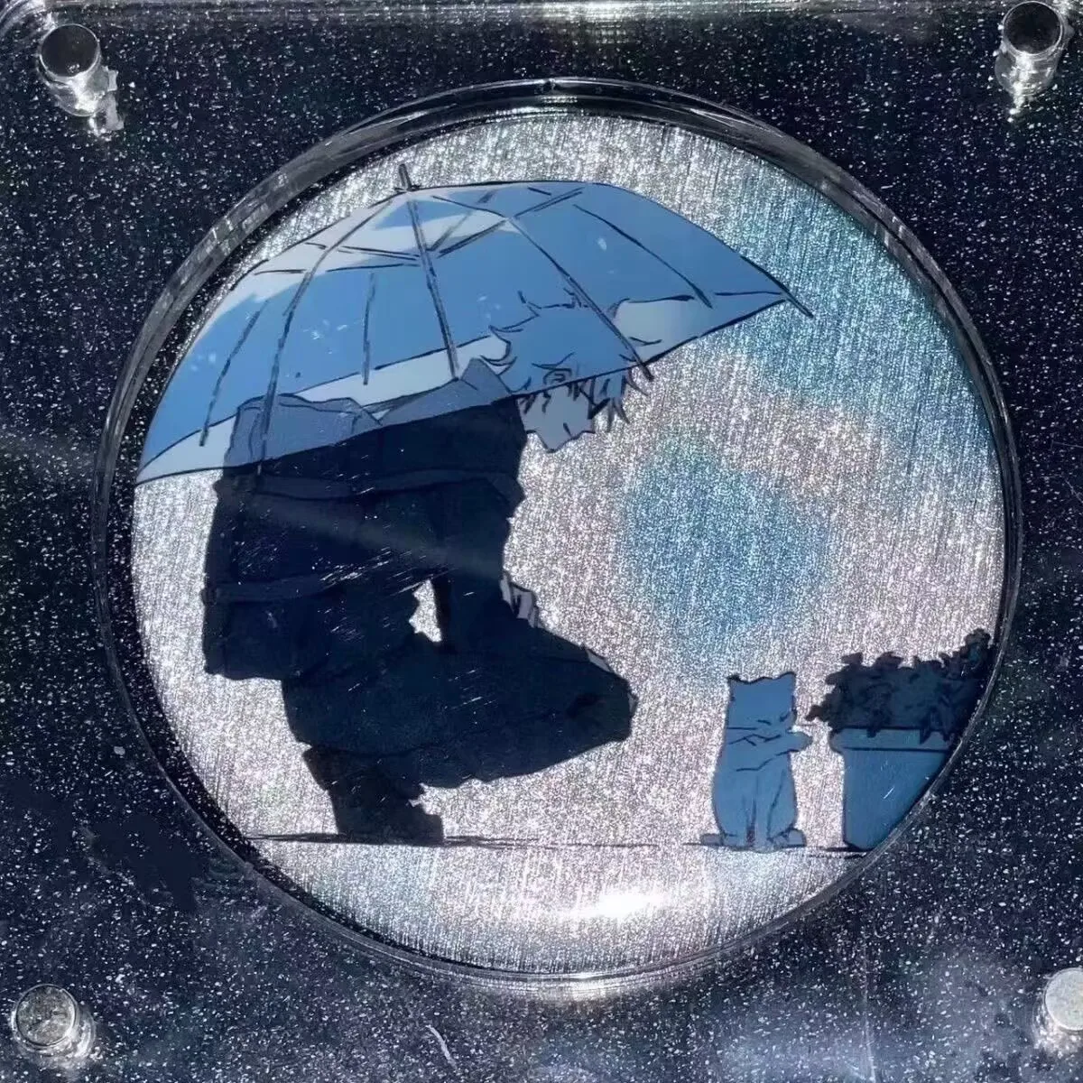 «Джу-дзюцу Кайсен», зонтик «Сатору Годзё» в стиле аниме «Баши», серебряный лук, периферийный значок Doujin Tanko 2D Bashi