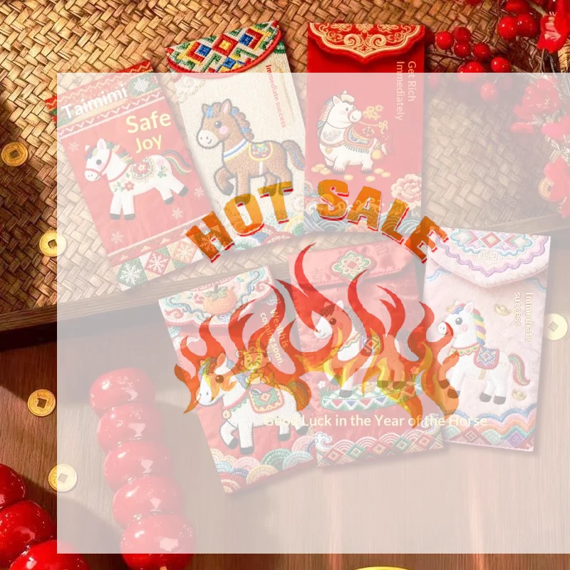 

Zodiac Horse Year Red Envelope Chinese New Year Red Envelope Cartoon Children New Year Money Bag Spring Festival Supplies