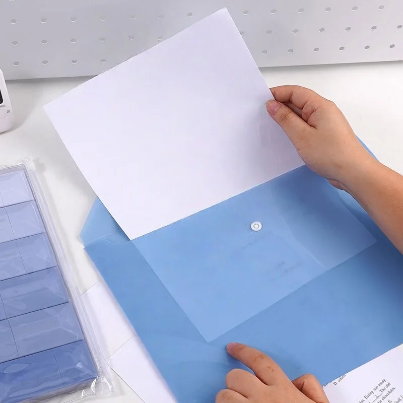 

Градиентная цветная сумка для файлов с кнопками A4, утолщенная большая вместительная водонепроницаемая сумка для хранения тестовой бумаги для средней школы, папка