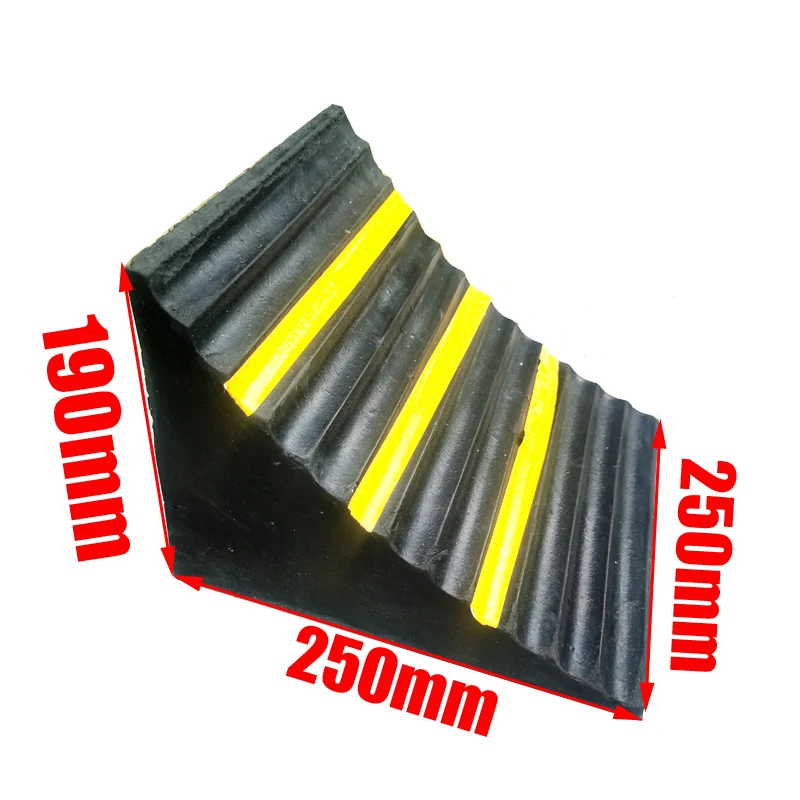 Portable Wheel Chock with Handles Vehicle Car Truck Wheel Tire Chock Stop Block Anti-slip Plastic Base Tire Support Pad Black