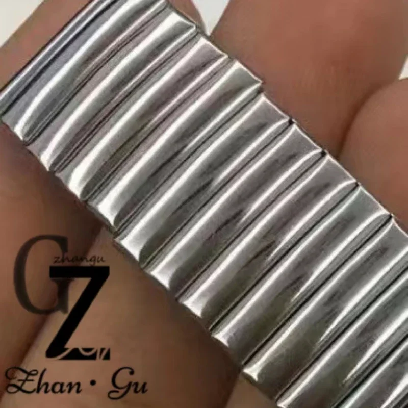 2023 New ZhanGu  Women\'s Jewelry 38mm Width Itanlian Elastic Charm Bracelet Fashion Stainless Steel Bangle Christmas Present