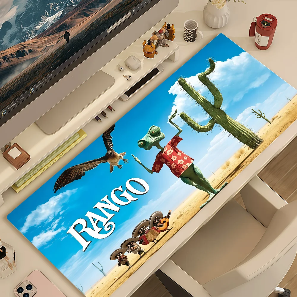 Cartoon Rango Mouse Pad Large Non-slip Lockedge Desktop Computer Desk Mat Keyboard Writing MousePad Office Gamer Student Gift