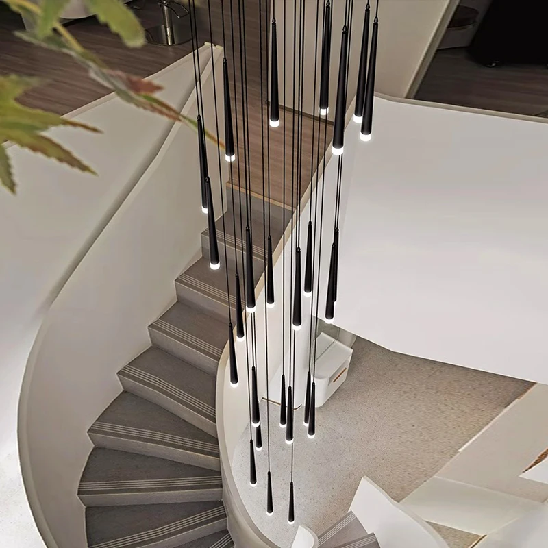 Modern Home Decor Led Lights Pendant Light Lamps Forstaircase Chandeliers For Living Room Hanging Light Indoor Lighting