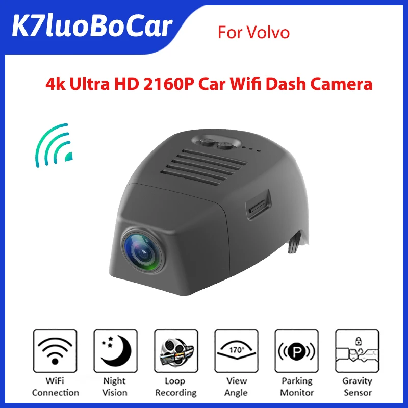 

4K 2160P Full HD Car DVR Wifi Video Recorder Dash Cam Camera Control by Mobile Phone App For VOLVO V60 S60 2019 2020 2021 2022