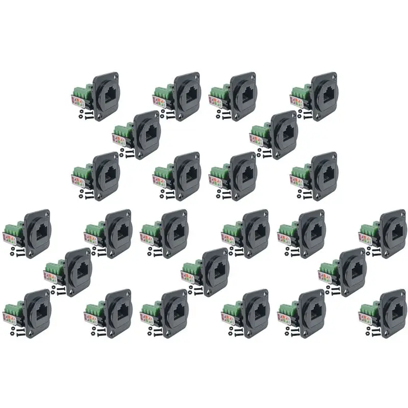 adattatore-terminale-a-vite-per-montaggio-a-pannello-rj45-femmina-leading-25pcs-rj45-8p8c-femmina-di-tipo-d-a-terminale-a-8-pin