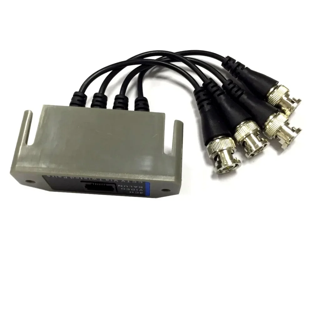 AZISHN 4-канальный HD пассивный видеобалун-трансивер BNC к UTP RJ45 CCTV через витые пары для камеры AHD TVI CVI DVR системы видеонаблюдения