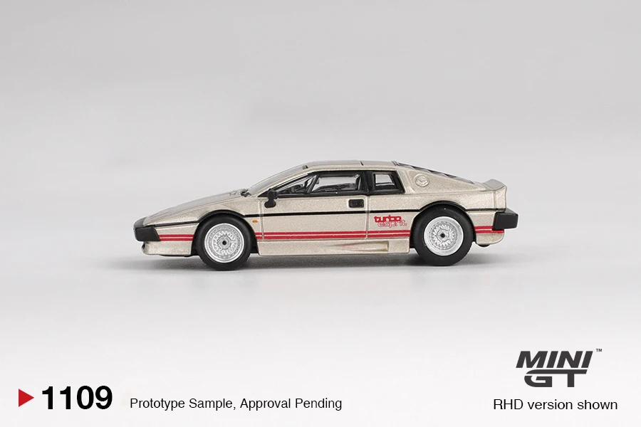 MINIGT 1/64 Lotus Esprit Turbo Metallic Silver MGT01109-CH Car Alloy Toys Motor Vehicle Diecast Metal Model Kids Toys Boys