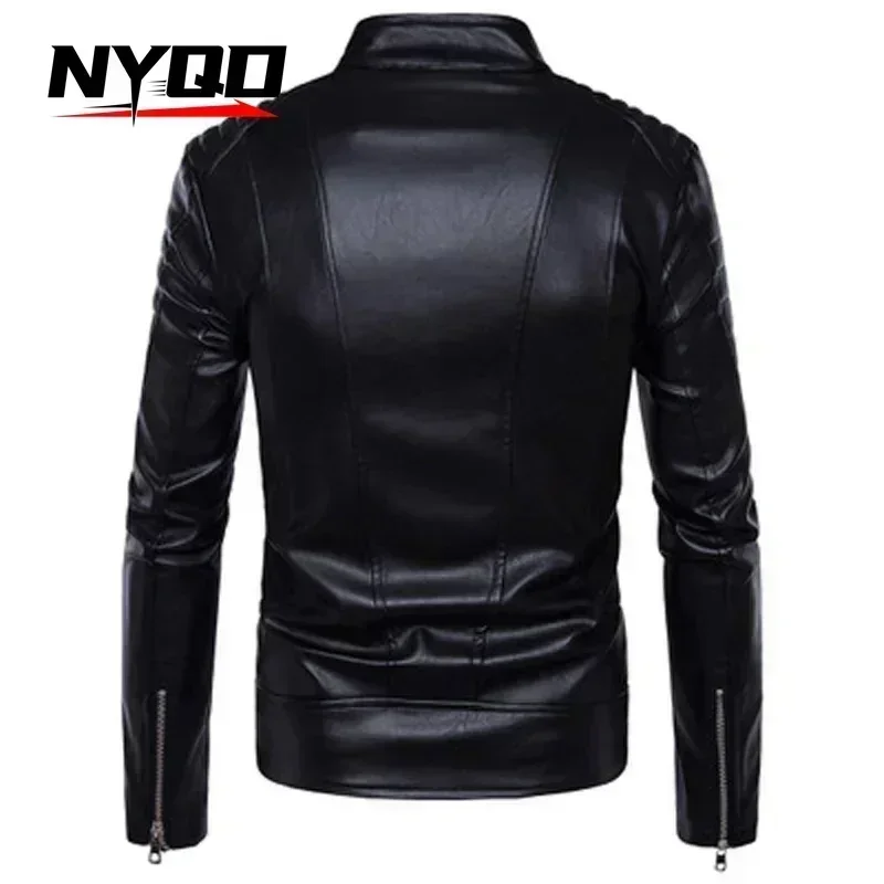 Motorcycle Wear Men Racing Motorcoss Jacket Winter Motorbike Clothing Protector Waterproof Moto PU Leather Jacket