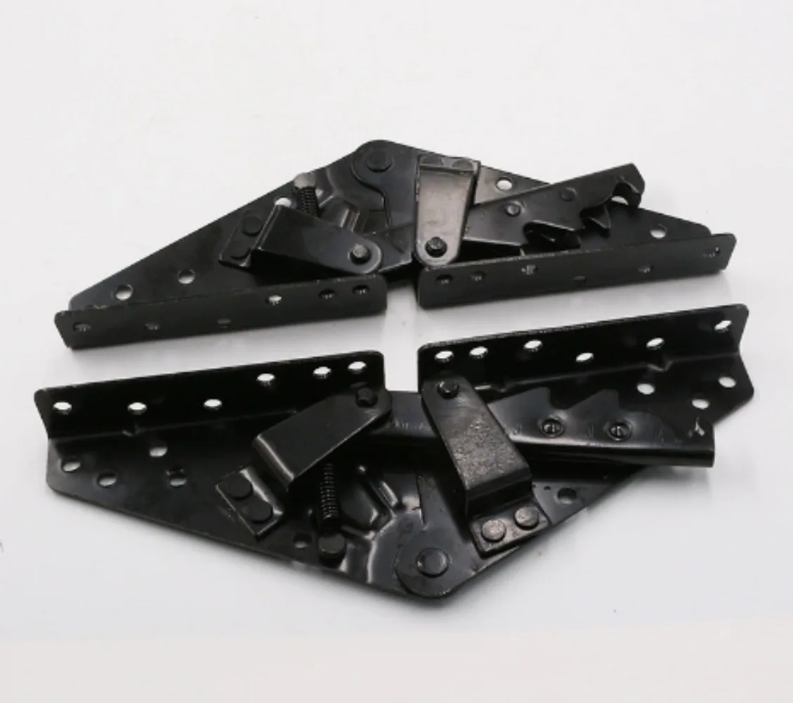 2pcs Adjustable Furniture lift up hinge Folding bed lazy sofa joint 3-Position Angle Mechanism support self-lock hinge hardware