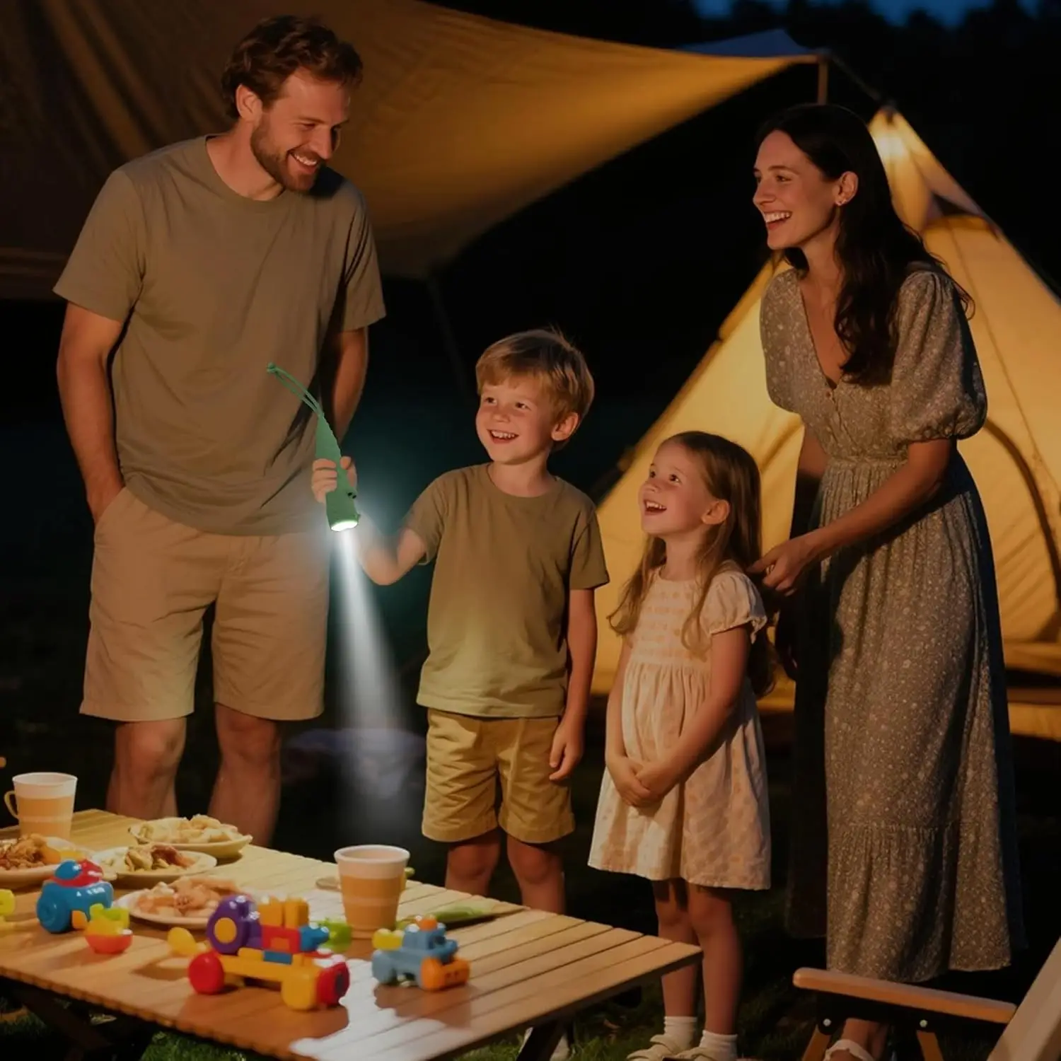 Kids Silicone Flashlight, Dimmable Rechargeable Night Light with Animal Design for Toddlers, Portable Torch for Home, Camping &