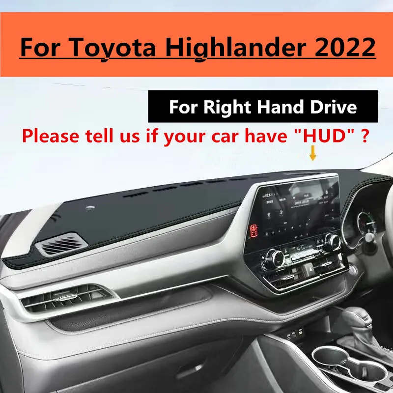 

Для Toyota Highlander 2022, RHD кожаный коврик из искусственной кожи, коврик для приборной панели Dashmat