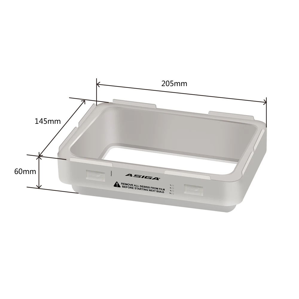 Asiga Max Build Tray Vat 1L Universal for Asiga 3D Printers