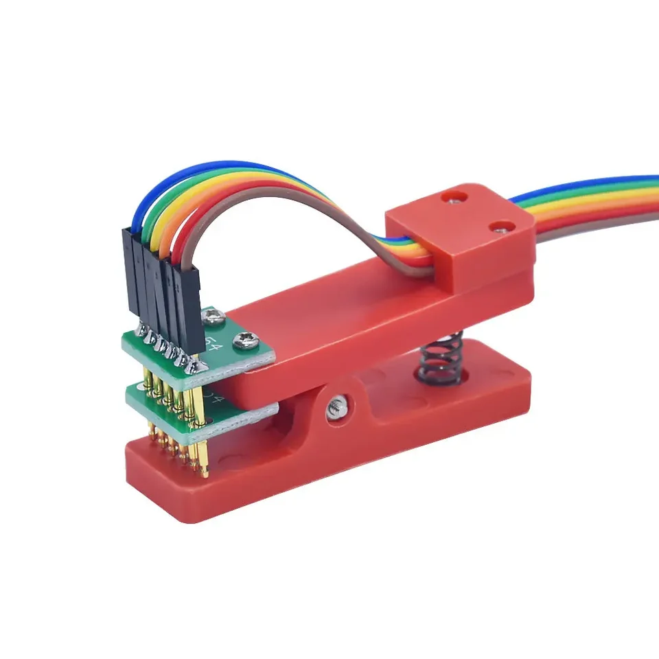 Soporte de prueba PCB con pinza y fijación, con sonda Pogo Pin de 2.54mm para descarga y grabación de programas, 3P-10P completo 3