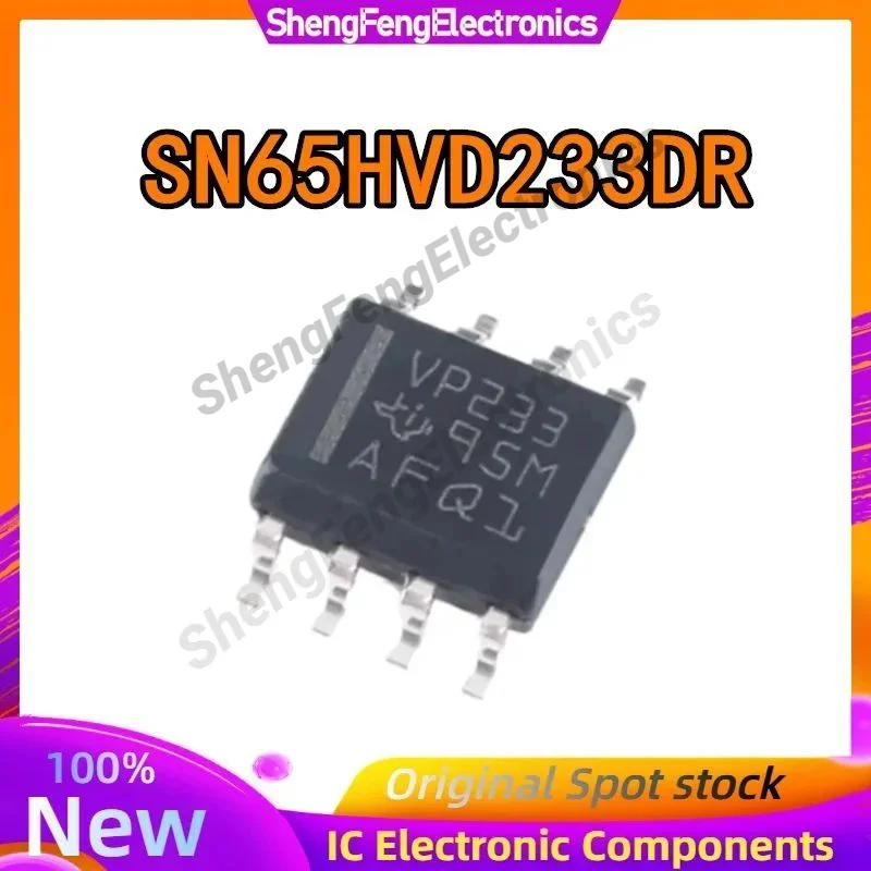 5PCS SN65HVD233DR VP233 SOP8 Half duplex interface transceiver IC chip 100% New Original in stock