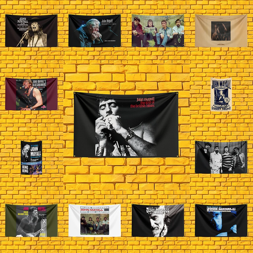 John Mayall & The Bluesbreakers Tribute Music Flag 3x5 FT Polyester Decorative Banner For Home Bar Music Room Gift