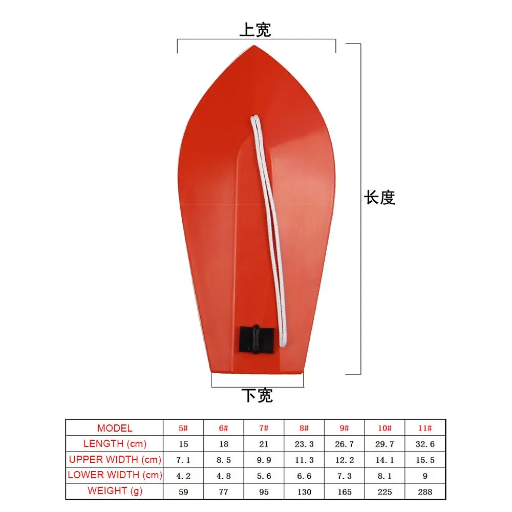 New Red Plan Fishing Diving Board Plastic Adjustable Weight Diver Plate Artificial Bait Trolling Tool view 5