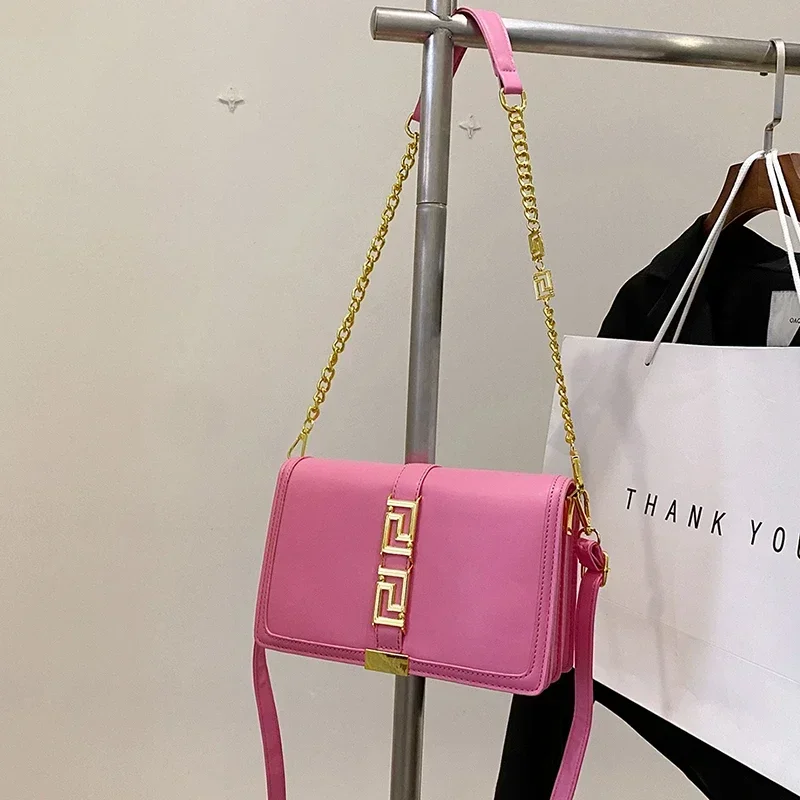 

Vintage Fashionable Crossbody Handbag With Trendy Letter Logo Design Minimalist Simple Casual Bag