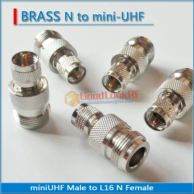 

miniUHF To N Cable Connector Socket mini UHF MINIUHF Male to L16 N Male Jack Brass Straight Coaxial RF Adapters