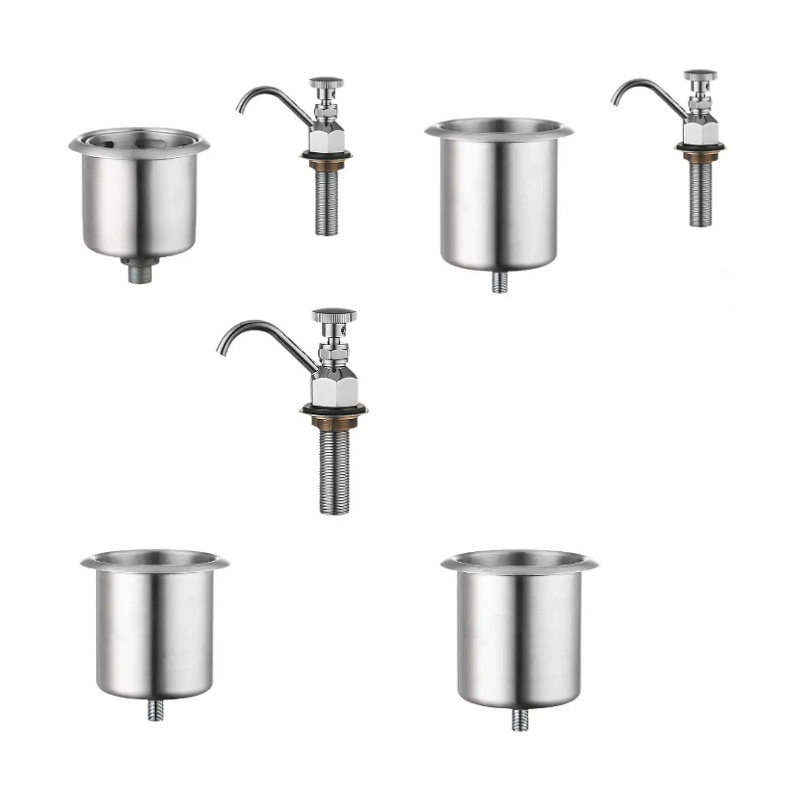Commercial Food Washing Tool 304 Stainless Steel Faucet Long Flow Water Tap for Cafe Bar Counter Utensils Cleaning